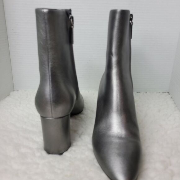 Yves Saint Laurent YSL Womens Size 8.5 Boots Gunmetal Gray Lou Zipper Bootie - Picture 6 of 12